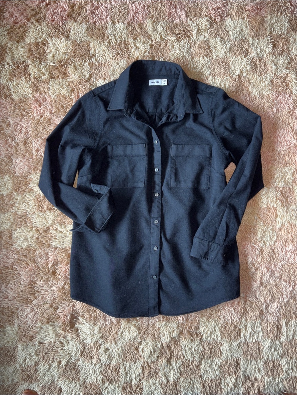 Wool& oxford button up shirt - Medium